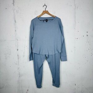Gap Waffle Knit Thermal Blue Set Size XL